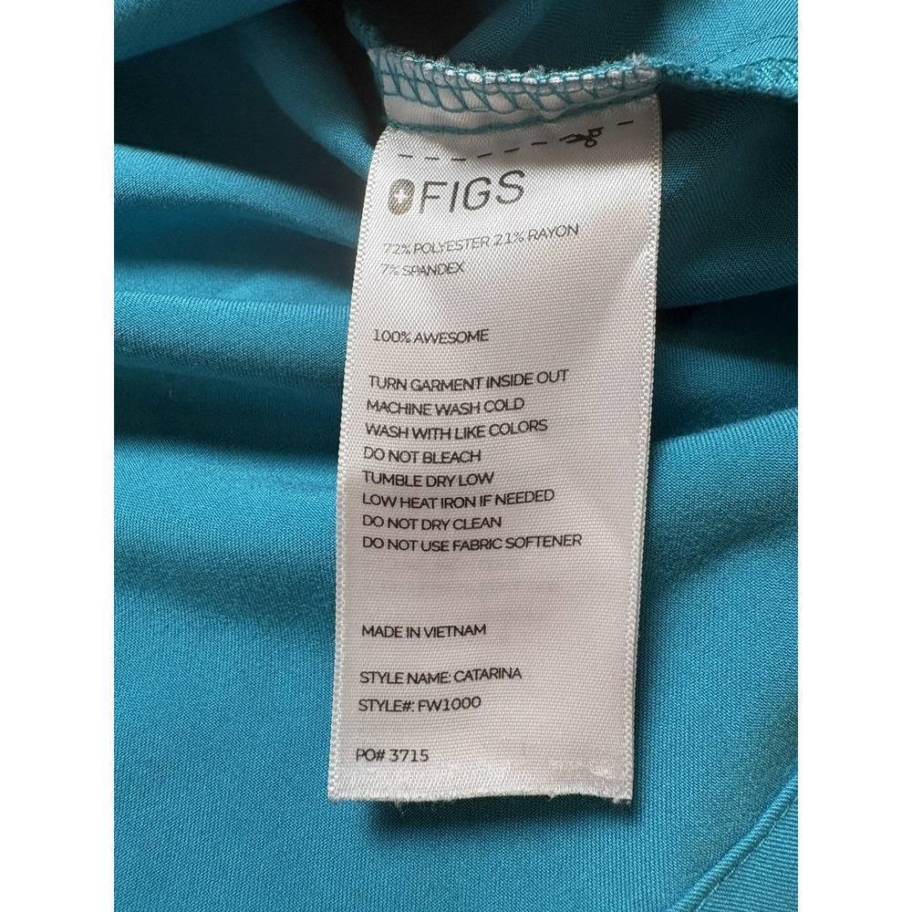 Figs Womens Scrub Set Teal Catarina Vneck Sm Zamora Jogger 2.0 S/Petite Limited - Picture 4 of 16